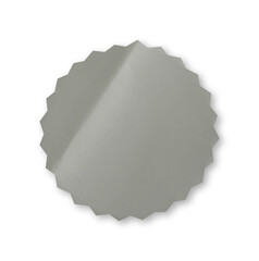 Poster - glued serrated round shape sticker for mockup