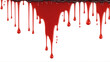 © Caroline - Dripping blood isolated on white background. Flowing bloody stains, splashes and drops. Trail and drips red blood close up.