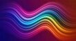 © IPutuToya - Abstract Rainbow Waves: A vibrant and hypnotic abstract background featuring sinuous rainbow-hued waves rippling across a deep purple canvas, creating a captivating illusion of movement and energy.