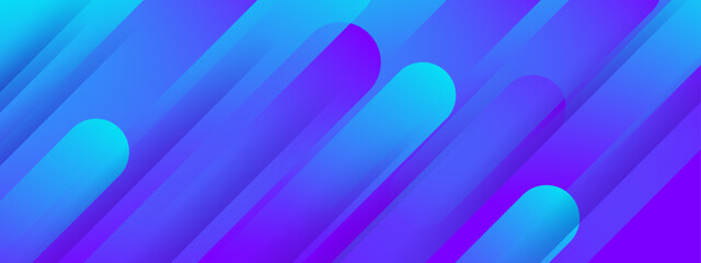 Wall Mural - blue and bright blue abstract wide banner background for business presentation design. suit for busi
