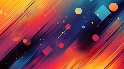 Poster - Visually captivating abstract background featuring a clean minimal design with subtle patterns vibrant color gradients and decorative modern motifs creating a celebratory futuristic atmosphere