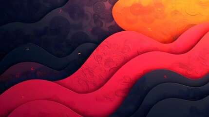 Poster - vibrant lunar new year abstract background featuring gradient decorative patterns ornamental details