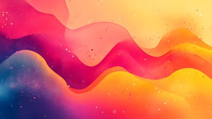 Poster - vibrant gradient patterns with luminous soft and ornamental details on a minimal clean and festive b