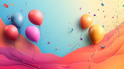 Poster - Soft symbolic background featuring clean gradients subtle decorative accents and vibrant patterns  This digital artwork creates a festive modern and elegant atmosphere perfect for various events