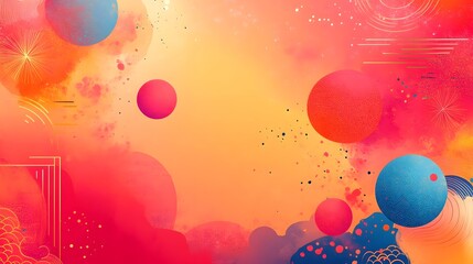 Poster - Vibrant and dynamic background design blending gradient colors cultural decorative motifs ornamental patterns and modern tones to celebrate the Lunar New Year festival
