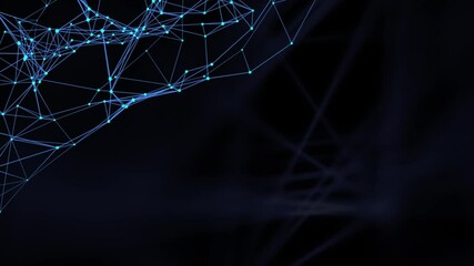Dots and lines technology abstract background 4K