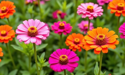 Canvas Print - Vibrant flowers in full bloom