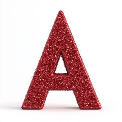 Wall Mural - Christmas tree decoration font, 3D rendered letter A.