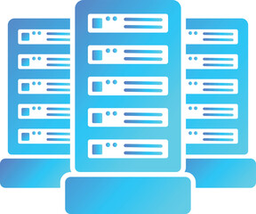 Wall Mural - data center server icon set. data center icon symbol with gradient color. vector illustration