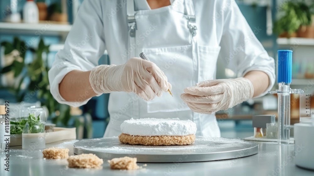 Examining safe cake storage techniques in a food laboratory setting ...