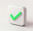 © dzenfm - 3D green checkmark icon on white