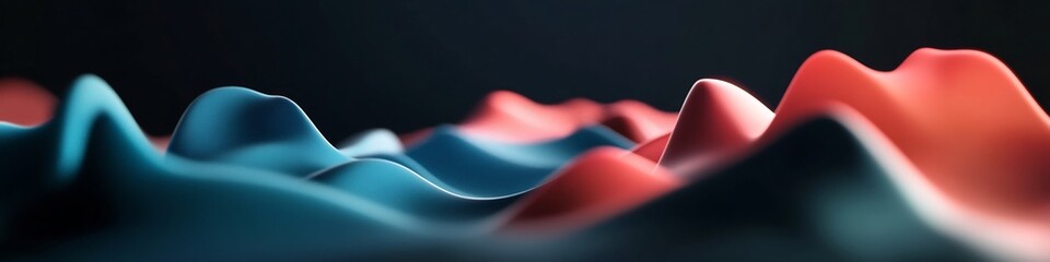 Poster - Captivating 3D rendered animation showcasing a wave packet s dynamic refraction and directional changes as it interacts with different frequencies