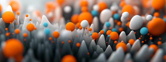 Poster - a dynamic and captivating abstract visualization depicting the varying frequencies and connections o