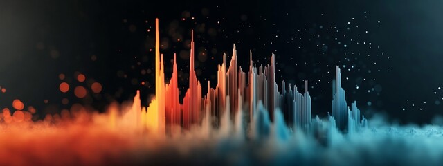 Fototapete - vibrant and dynamic depicting a data visualization of the frequency distribution of voting preferenc