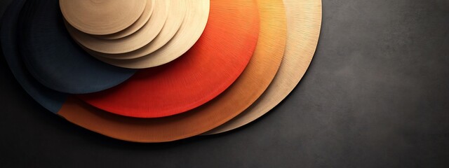 Poster - Mesmerizing Geometric   A captivating 3D rendered showcasing the dynamic interplay of layered circular patterns evoking the vibrant frequencies of a drumhead in motion