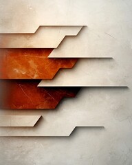 Poster - Captivating geometric abstract motifs and precise patterns with gradients adorn the surface of a serene marble like stone slab showcasing a clean