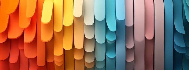 Poster - stunning 3d rendered graphic showcasing a vibrant frequency spectrum gradient design this abstract m