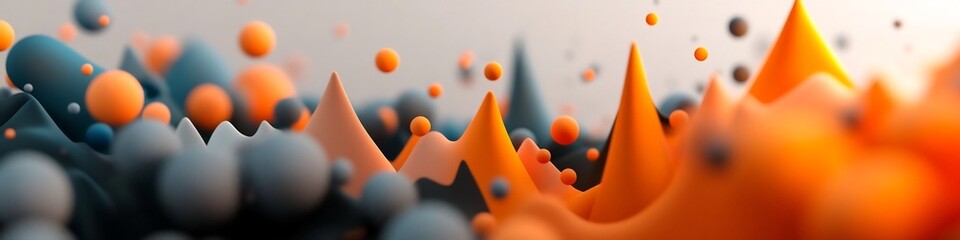 Poster - 3d rendering of a conceptual visualization depicting the frequency distribution and patterns of inte