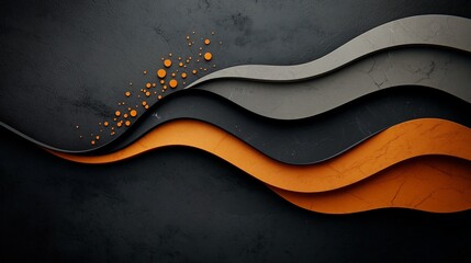 Poster - Mesmerizing abstract design with intricate patterns and flowing textures on a marble patterned stone surface  Minimalist contemporary and dynamic composition with a captivating surreal aesthetic