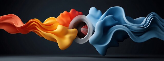 Poster - this mesmerizing 3d rendered image showcases a captivating diagram that illustrates the frequency re
