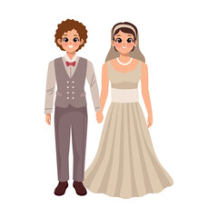 Wall Mural - wedding happy couple