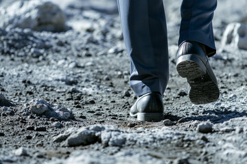 Poster - A space tourist astronaut on moon generative AI picture