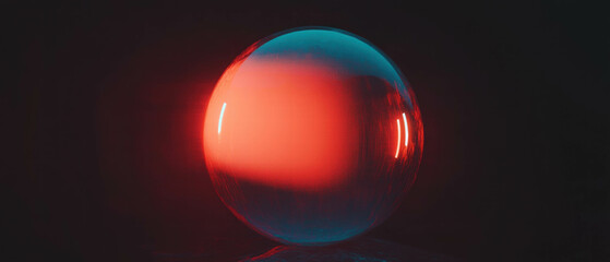 Poster - Magic energy ball glowing with mystical power in a dark environment