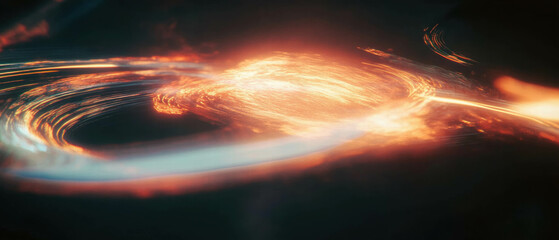 Poster - Magic flames dancing in colorful patterns against a black background for game effects