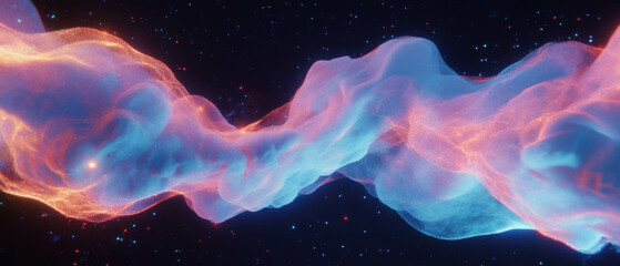 Poster - Swirling magic smoke effect on a black background creates a mystical atmosphere