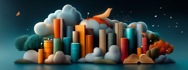 Poster - a stunningly detailed digital that visually represents the frequency and prevalence of different lit