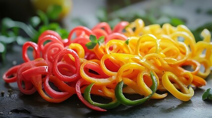 Wall Mural - beautiful curly chili vegetables