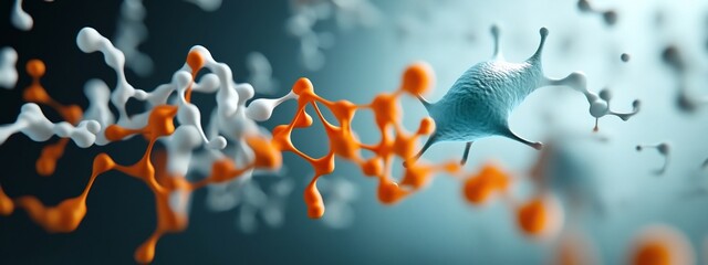 Poster - 3D Rendered Diagram Illustrating the Frequency Response Characteristics of a Biological Receptor to Different Stimuli