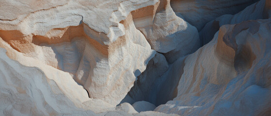 Poster - Eroded mesas and buttes in a unique desert landscape showcasing sculpted terrain