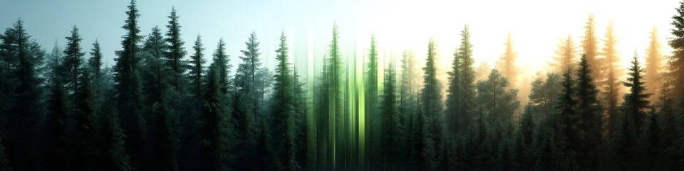 Poster - Digital 3D Rendering of a Spectrogram Visualizing the Frequency Content of a Forest s Ambient Sounds Showcasing the Serene and Tranquil Natural Landscape