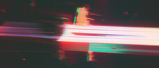 Poster - Distorted digital lines create mesmerizing horizontal stripe effect with glitch aesthetics