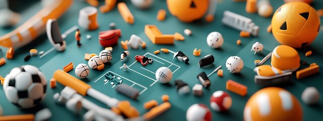Poster - 3D Rendered Infographic Visualizing the Frequency and Trends of Different Types of Accidents in a Sports Context to Provide Data Driven Insights for Risk Management and Safety Planning