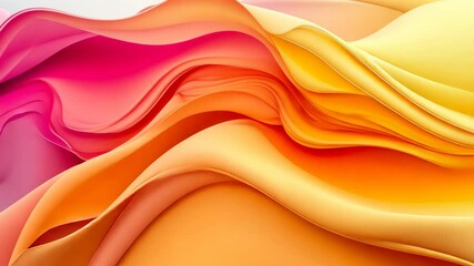 Poster - Vibrant abstract waves in warm colors create a dynamic visual flow perfect for modern design elements