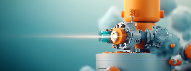 Poster - A high precision 3D rendered image of a laser interferometer