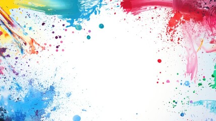 Poster - colorful abstract expressionist paint splash background for creative imagination and arts developmen