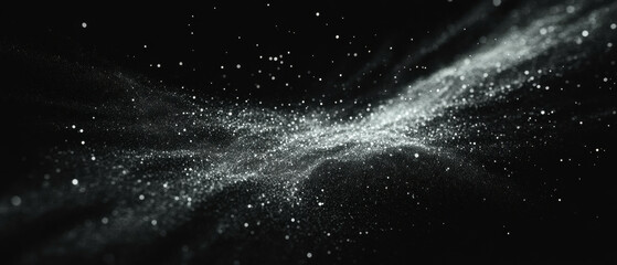 Aufkleber - Swirling magic dust creates an ethereal atmosphere against a black background