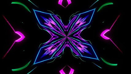 Fototapete - Colorful abstract light patterns create mesmerizing visuals in a vibrant display