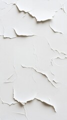 Poster - Close up of cracked white paint on a wall forming an abstract pattern, suitable for backgrounds and design projects, highlighting textures and imperfections