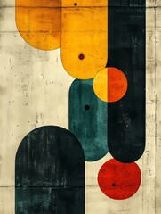 Poster - The painting employs a wide array of shapes and colors to create a lively and dynamic composition, effectively capturing the audience's attention