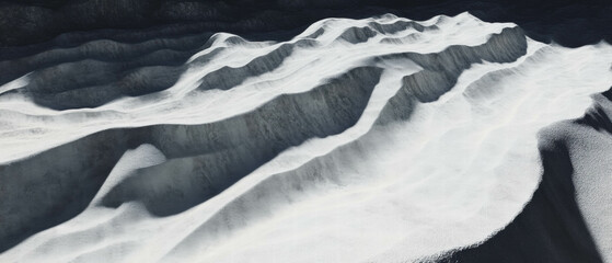 Poster - Rolling sand dunes showcase intricate patterns in a vast desert landscape