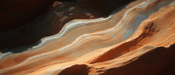 Aufkleber - Rolling sand dunes create mesmerizing patterns in an arid desert landscape