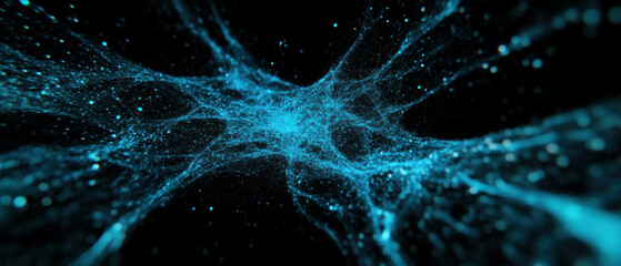 Aufkleber - Dynamic spark particle simulation with realistic physics on a black background