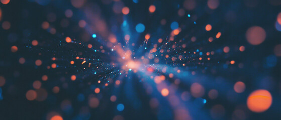 Poster - Exploring vibrant spark patterns against a dark abstract background