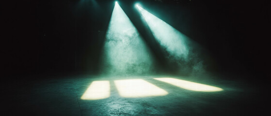 Poster - Spotlight creating dramatic shadows with contrasting light and mystery