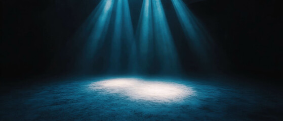 Poster - Spotlight creates dramatic shadows enhancing a mysterious cinematic atmosphere