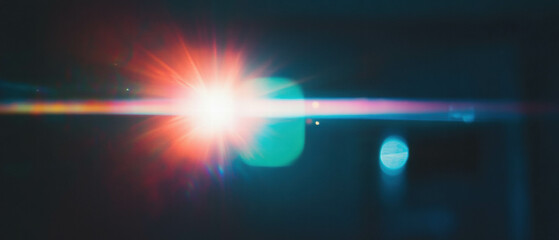 Poster - Spotlight illuminating an object with precise, sharp detail in a darkened environment